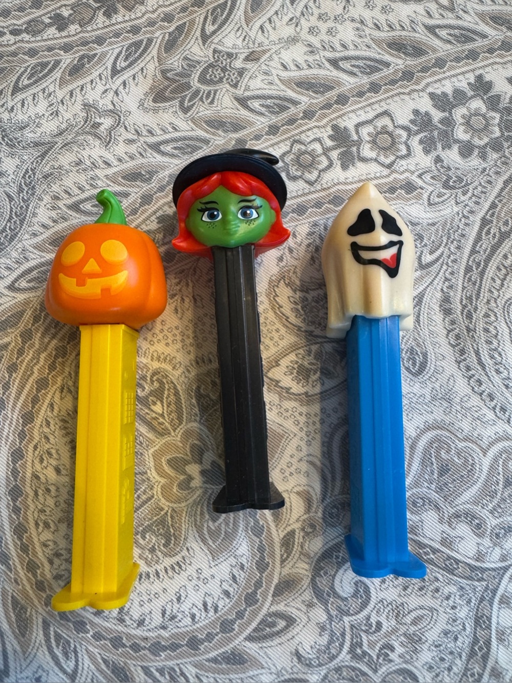 Vintage Halloween PEZ Dispensers Set of 3 -  Pumpkin, Witch, Skeleton